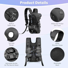 YUDODO mochila frontal ergonómica para gato pequeño durante salidas.