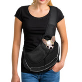 Portabandolera YUDODO vista frontal, ideal para llevar mascotas pequeñas con comodidad.