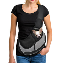 yudodo porta-mascotas bandolera vista general, transporte cómodo para mascotas pequeñas