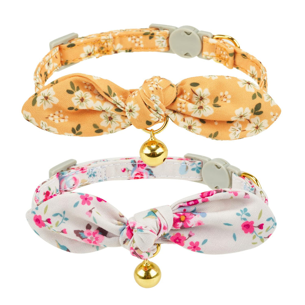 Collar YUDOTE para gato con lazo y campana, ideal para localizarlo fácilmente.