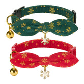 YUDOTE collar para gato con lazo orejas conejo, diseño navideño perfecto para fiestas.