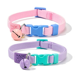 Collar elástico YUDOTE para gatos, 2 piezas, ajuste cómodo para uso diario.