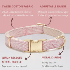 Collar YUDOTE ajustable rosado, ideal para perros pequeños y medianos.
