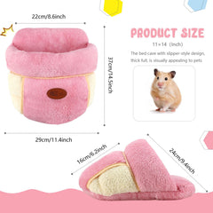 YUEPET cama cueva rosa, interior, abrigo cálido para mascota.