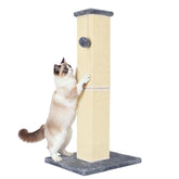 YULOYI poste rascador 32 pulgadas alta para gatos grandes, favorece estiramiento completo.