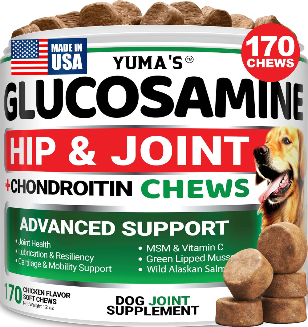 YUMA'S Glucosamina para perros: articulaciones flexibles para caminar con comodidad.