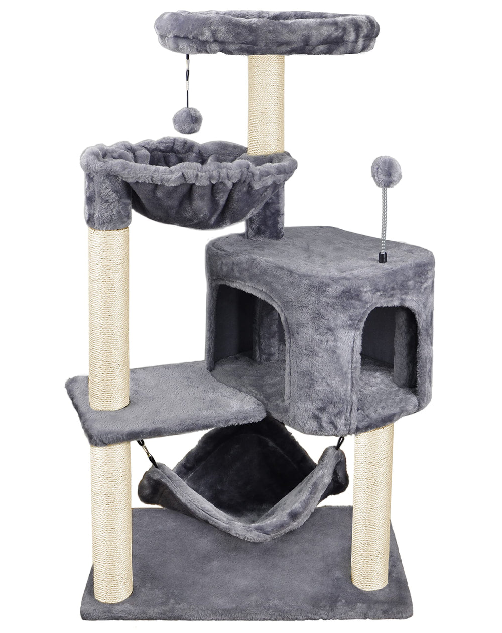 YUNIQUE árbol para gatos con condo gris y hamaca: observación