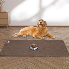 Alfombra de alimentación Yuzshin grande para mascotas, muestra tamaño y absorción rápida para derrames