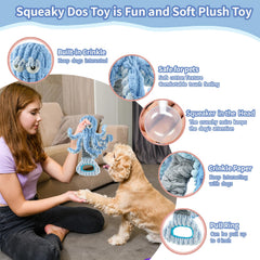 YZHDUXIU juguete pulpo azul interactivo para juegos de tirar y entrenar.
