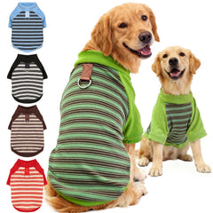 YZHZIIR camiseta para perro rayas verde frente, comodidad para paseos