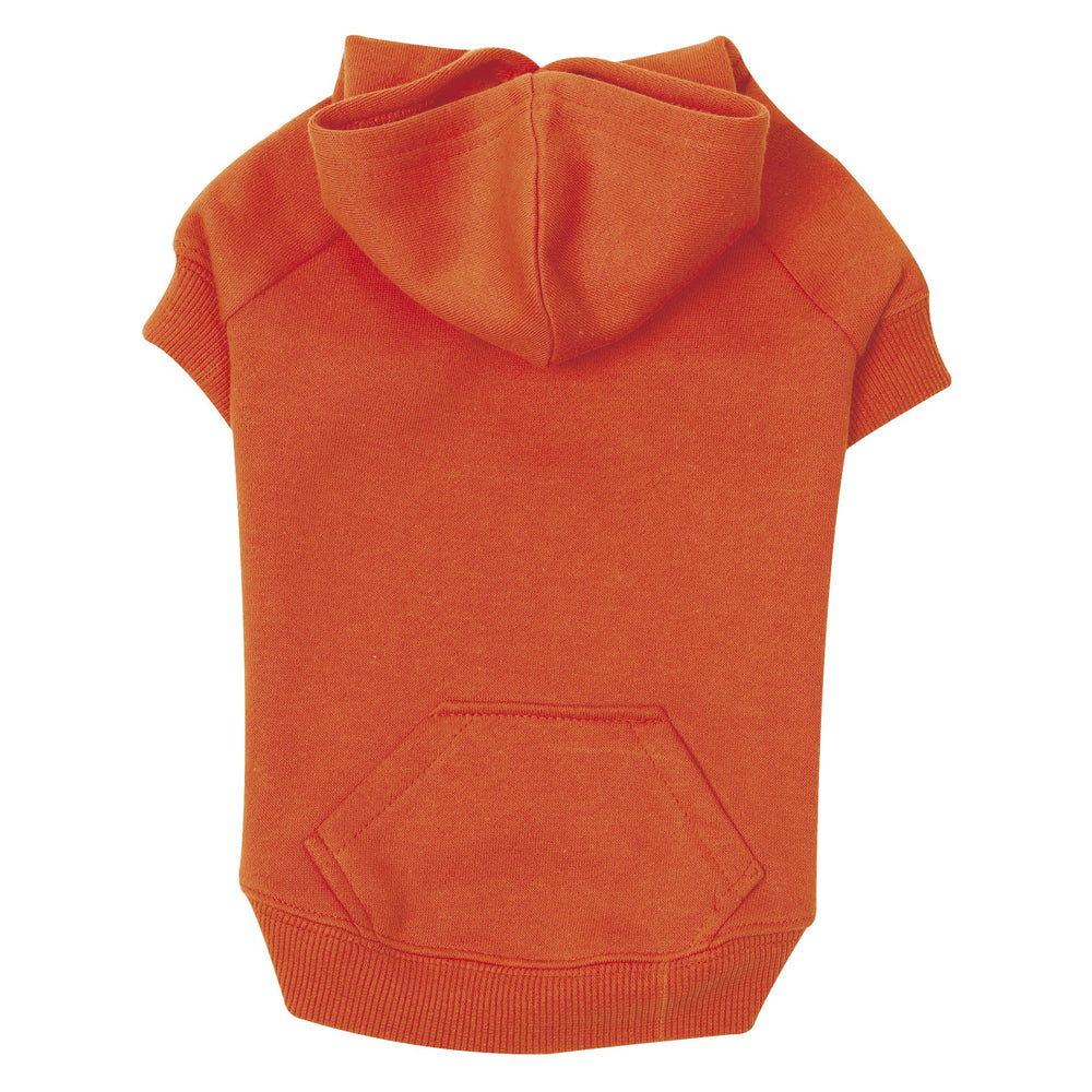 Zack & Zoey Basic Hoodie para perros: frente naranja y ajuste cómodo para paseos