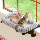 Zakkart SnugCloud perch de ventana para gato, descanso cómodo al sol.