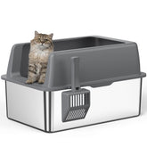 Caja Zarler de acero inoxidable con tapa para higiene y control de olores.