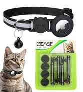 Zease collar localizador con banda reflectante para gatos, visibilidad nocturna mejorada.