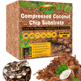 ZeeDix chips coco substrato reptiles compactados para terrarios, humedad estable y limpieza diaria.