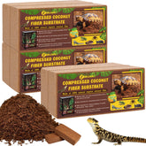 ZeeDix ladrillos de fibra de coco para terrario, cama segura para reptiles.