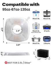 Filtración triple Zeewoo para fuente Veken 28L con agua fresca.