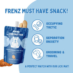 Zen Frenz Zen Butter, ingredientes naturales calmantes como L-teanina y valeriana para una experiencia suave.