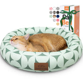 Cama Zerbuger para gatos, donut verde, descanso cómodo y seguro.