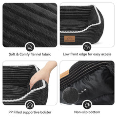 Cama Zerbuger para gatos y perros suave gris oscuro: confort envolvente para siestas