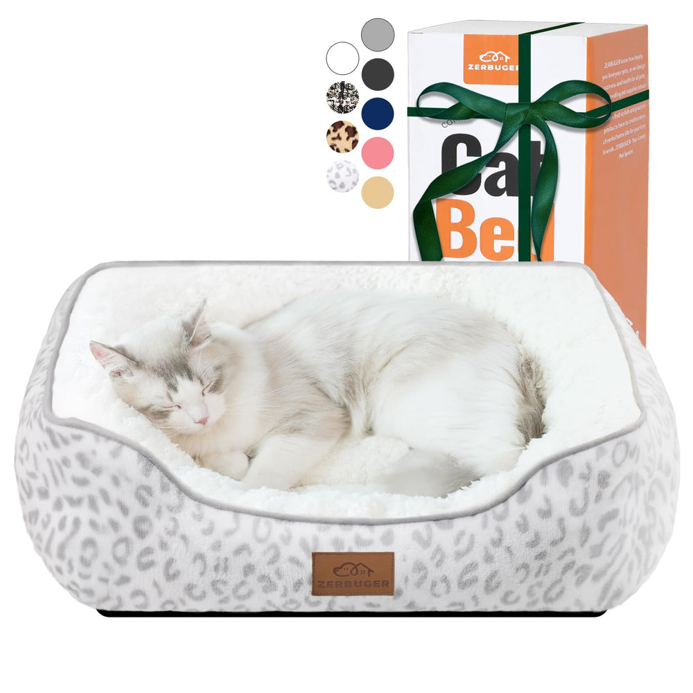Cama Zerbuger rectangular Leopardo Blanco para descanso suave en interiores.