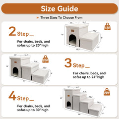 Zerbuger Escaleras con 54QT de almacenamiento para ropa o juguetes.