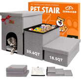Zerbuger Escaleras para Perro de 3 Peldaños, sube a cama o sofá con seguridad