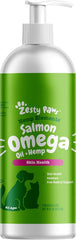Zesty Paws botella de aceite salmón omega hemp, apoyo a piel y pelaje