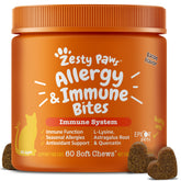Gomitas de Zesty Paws con sabor tocino para gatos, apoyo a la piel.