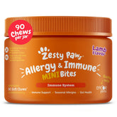 Bocados de Zesty Paws para alergias de perros, alivian la picazón.