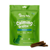 Zesty Paws OraStix empaque para perros, tamaño y presentación.