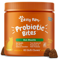 Zesty Paws Probiotic Bites para gatos, sabor agradable que facilita su consumo diario
