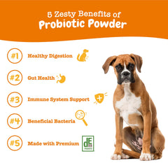 Zesty Paws probióticos para perros: cucharita de dosis para administración fácil