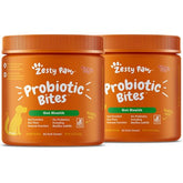 Zesty Paws Probiotics para perros con enzimas digestivas que apoyan la digestión diaria.