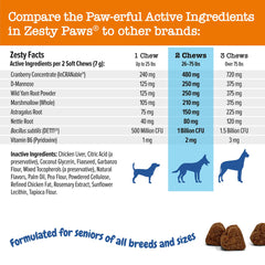 Zesty Paws Senior arandano rojo, formula para apoyo a rinones en perros