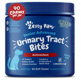 Zesty Paws Senior arandano rojo para perros, frasco con apoyo urinario