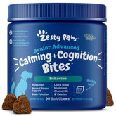 Zesty Paws Senior Calma y Cognición: bocaditos sabrosos para apoyar la cognición y la calma