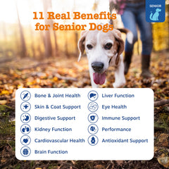Textura suave de las masticables Zesty Paws Senior para facilitar el consumo.