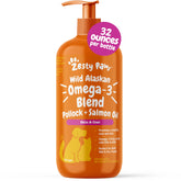 Zesty Paws Wild Alaskan Omega-3: botella de aceite de salmón y pollock para piel saludable