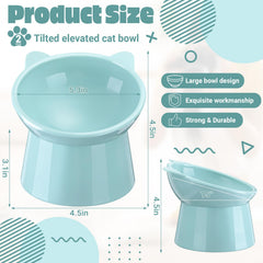 Conjunto de dos comederos elevados Zhehao para gatos