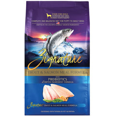 Zignature Trucha y Salmón, bolsa 25 lb, ideal comida seca para perros con ingredientes limitados