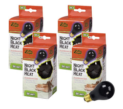 Lámparas Zilla de calor para terrario, 50W, negro nocturno, observación nocturna sin perturbar el día/noche