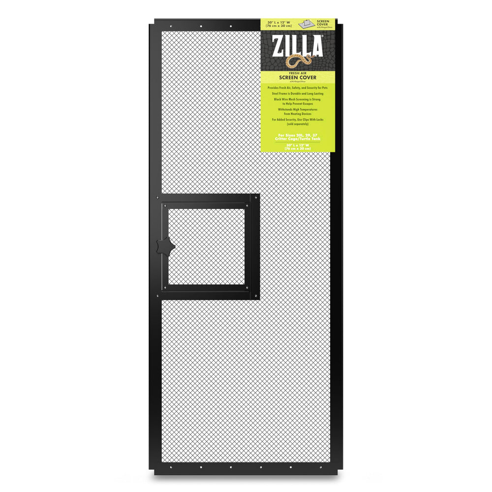 Zilla cubre-aire para terrario con puerta articulada facilita la alimentación