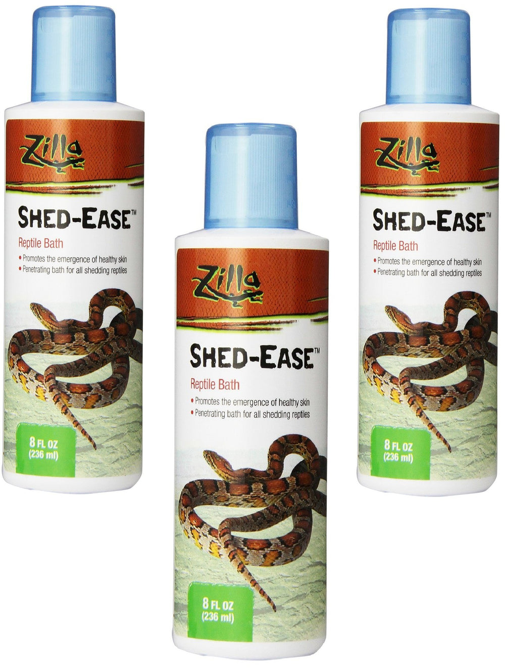 Zilla Shed-Ease, botella de 8 oz, baño suave para muda más fácil
