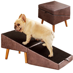 Ziluce escalera para perros pequeños en el salón facilita subir al sofá.