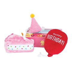 Juguete pastel rosa de ZippyPaws con sonido para celebrar el día del perro