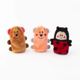 Juguete ZippyPaws Miniz Squeakie Buddies con corazones para juego interactivo.