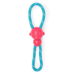 ZippyPaws RopeTugz rosado, juego de tira y muerde con cuerda duradera para perros activos.
