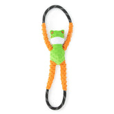 ZippyPaws RopeTugz sapo peluche ideal para juegos de tirón suaves y duraderos