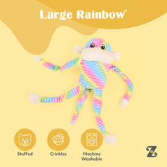 ZippyPaws Spencer mono brazos flotantes, ideal para abrazar y morder con suavidad.